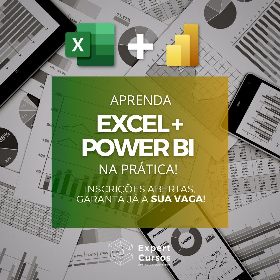 Cupão de Desconto Curso de Excel e Power BI